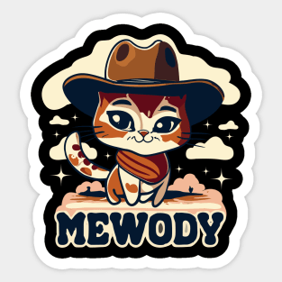 Meowdy! Cowgirl  Cat Says Howdy Hello Sticker